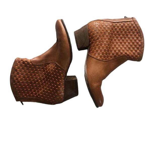 Miista Shoes - MIISTA Leather Ankle Boots w/ Orange Accents Size 39 (8.5 US)